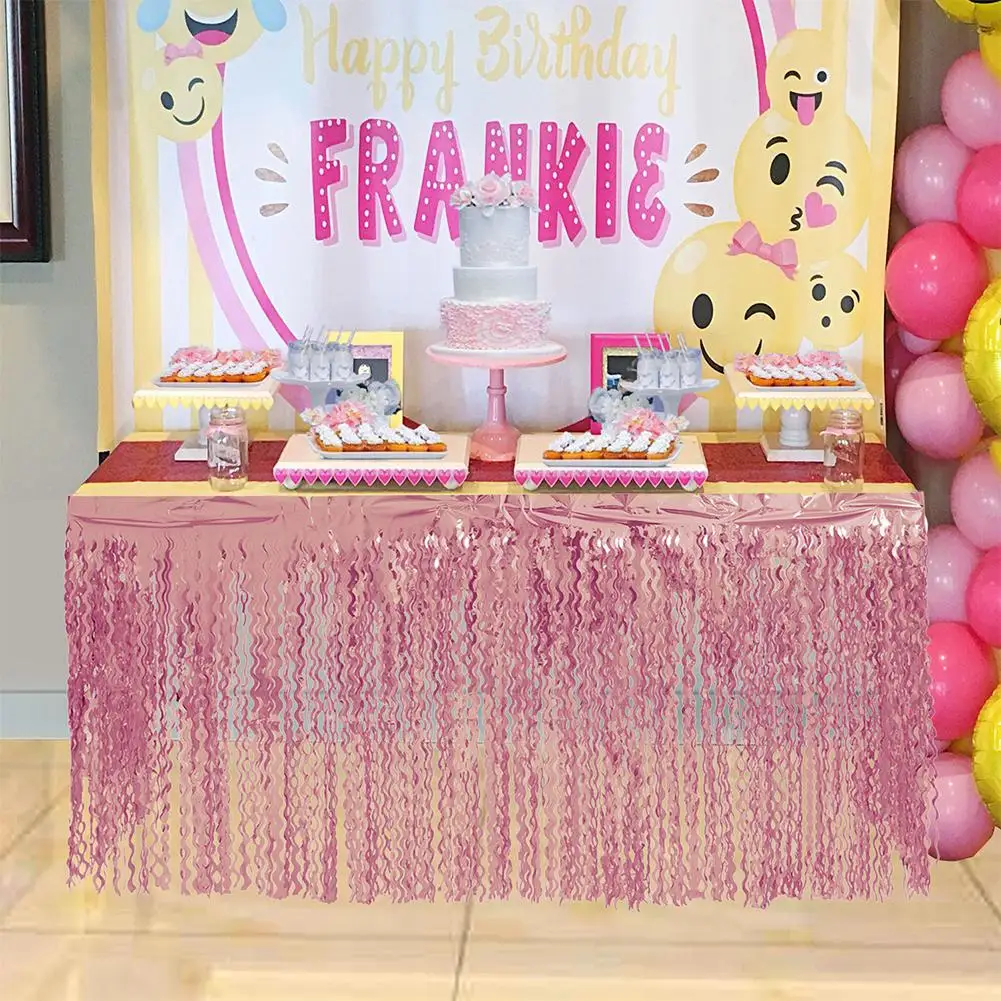 Спиральная юбка для стола с кисточками свадебного торжества дня рождения