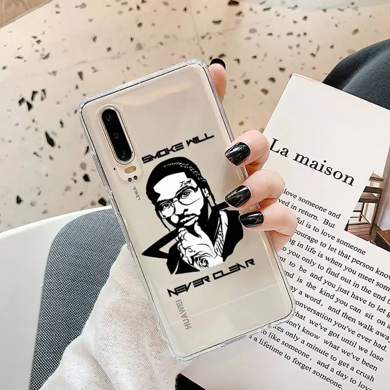 

pop smoke Phone Cases Transparent for Samsung A71 S9 10 20 HUAWEI p30 40 honor 10i 8x xiaomi note 8 Pro 10t 11