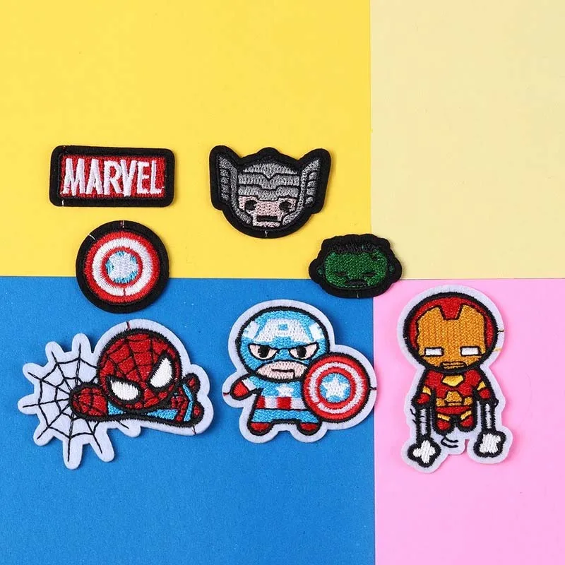 Металлические нашивки с героями мультфильма «Marvel»