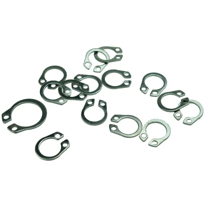 

50 pcs M3 -M26 Retaining Ring Clamp Spring Lock Washer Stainless Steel Shaft C-type Washer Elastic External Circlip Washers