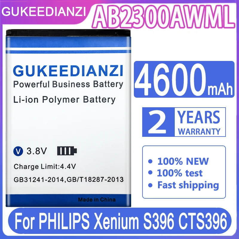 Сменный аккумулятор GUKEEDIANZI AB2300AWML 4600 мАч для PHILIPS Xenium S396 CTS396 | Мобильные телефоны и