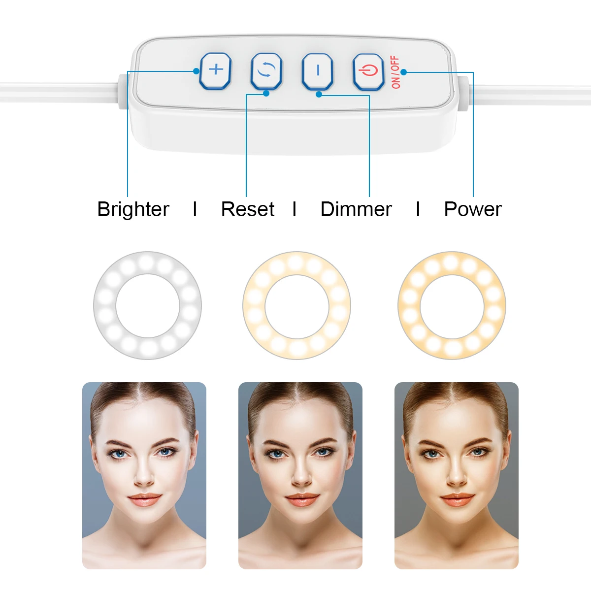 Кольцевой светильник APEXEL для селфи с длинной рукояткой