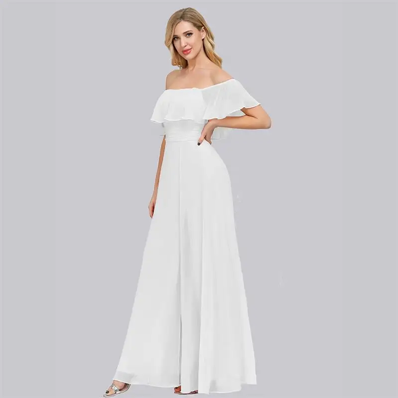 Розовое платье подружки невесты с вырезом лодочкой размера плюс Vestidos De Soriee XUCTHHC
