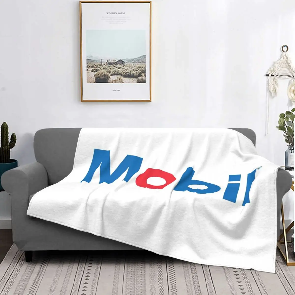 

Manta de aceite Mobil, colcha de cama a cuadros, toalla de playa, manta Kawaii, textil de lujo para el hogar