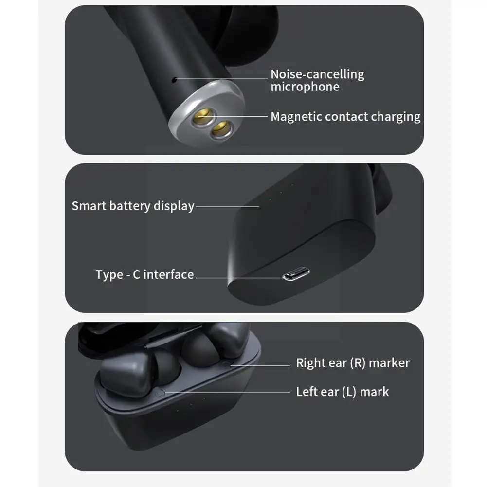 

TWS In-Ear Wireless 5.1 Bluetooth Compatible Intelligent Headset Noise Operational Latency Low Gaming Reduction F9S5