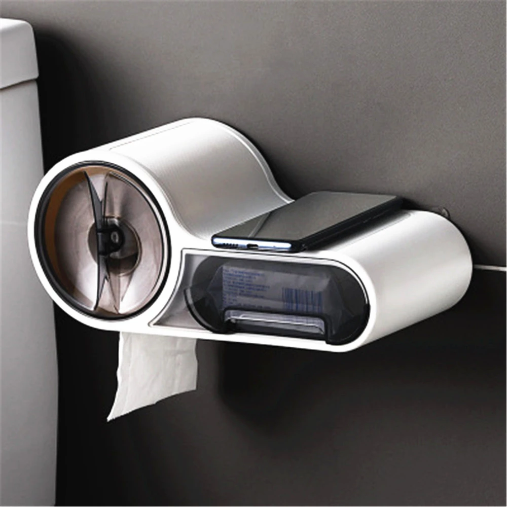 Туалет Бумага держатель настенный Водонепроницаемый туалетная бумага коробка с