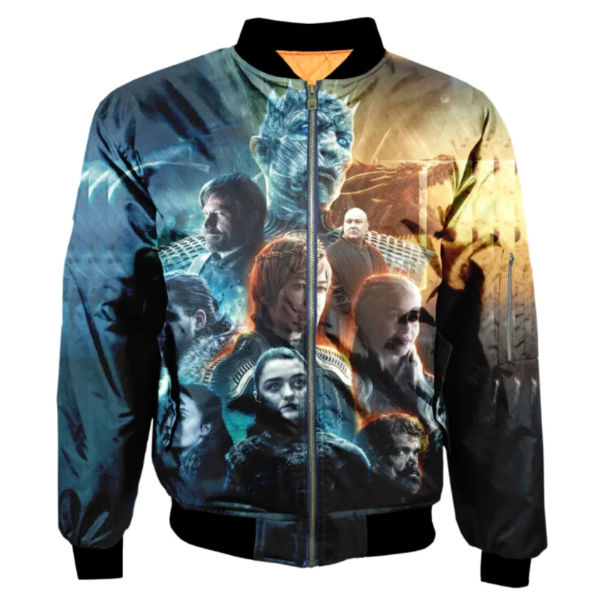 

Keep Warm Nylon Thicken Young people Gelid Snowy Male Bomber Jacket