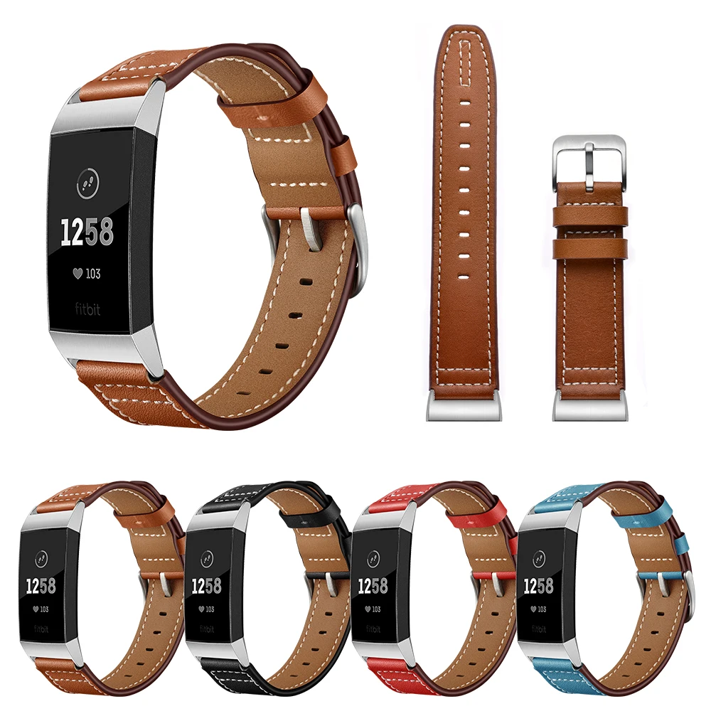 Кожаный ремешок для браслета Fitbit charge 2 кожаный ремешок для Fitbit charge 3 ремешок умный Браслет Смарт-часы ремешок на запястье