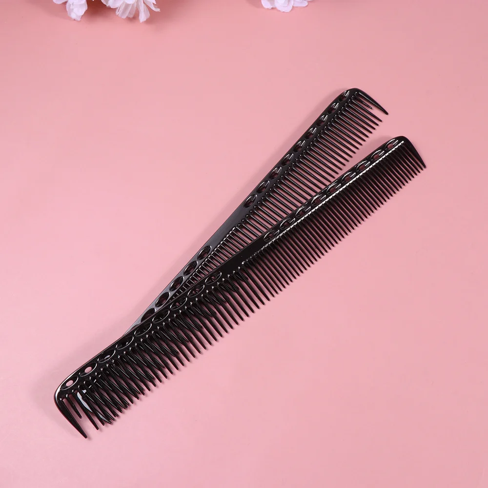 

2pcs Barber Hair Salon Comb Long Hair Comb Hair Smoothing Comb Creative Hairdressing Aluminum Comb (Dark Grey)