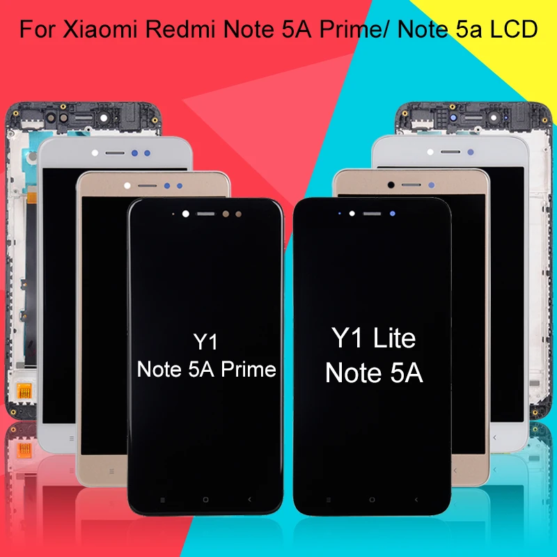 Dinamico для Xiaomi Redmi Примечание 5A дисплей Y1 Lite lcd кодирующий преобразователь сенсорного экрана в сборе Note 5A Prime lcd Y1 Lite дисплей+ рамка