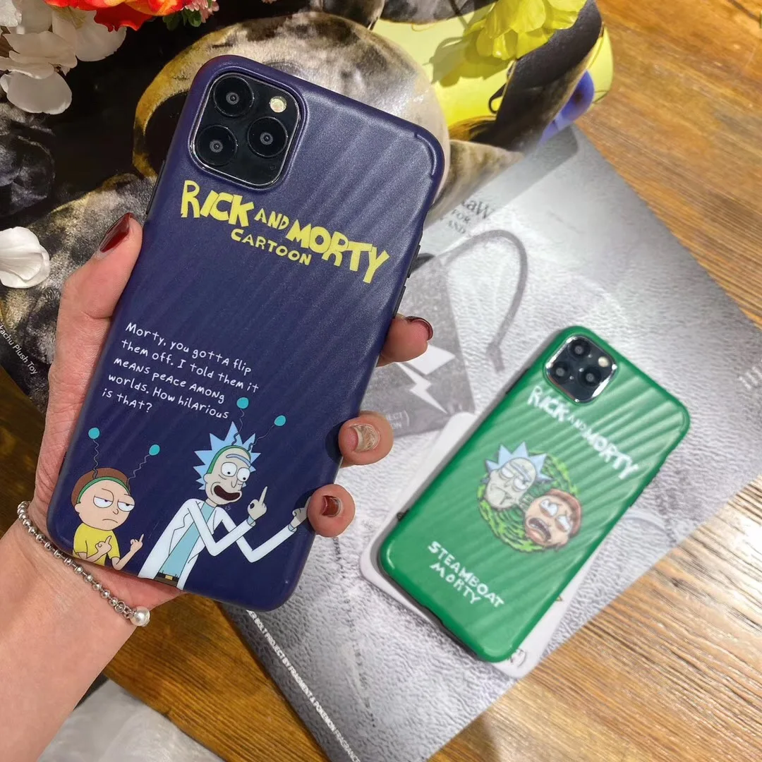 American cartoon Rick Morty 3D Shell pattern Phone Case For Apple iPhone 7 8 Plus 11 11pro 11promax X XS Max XR soft Cover |