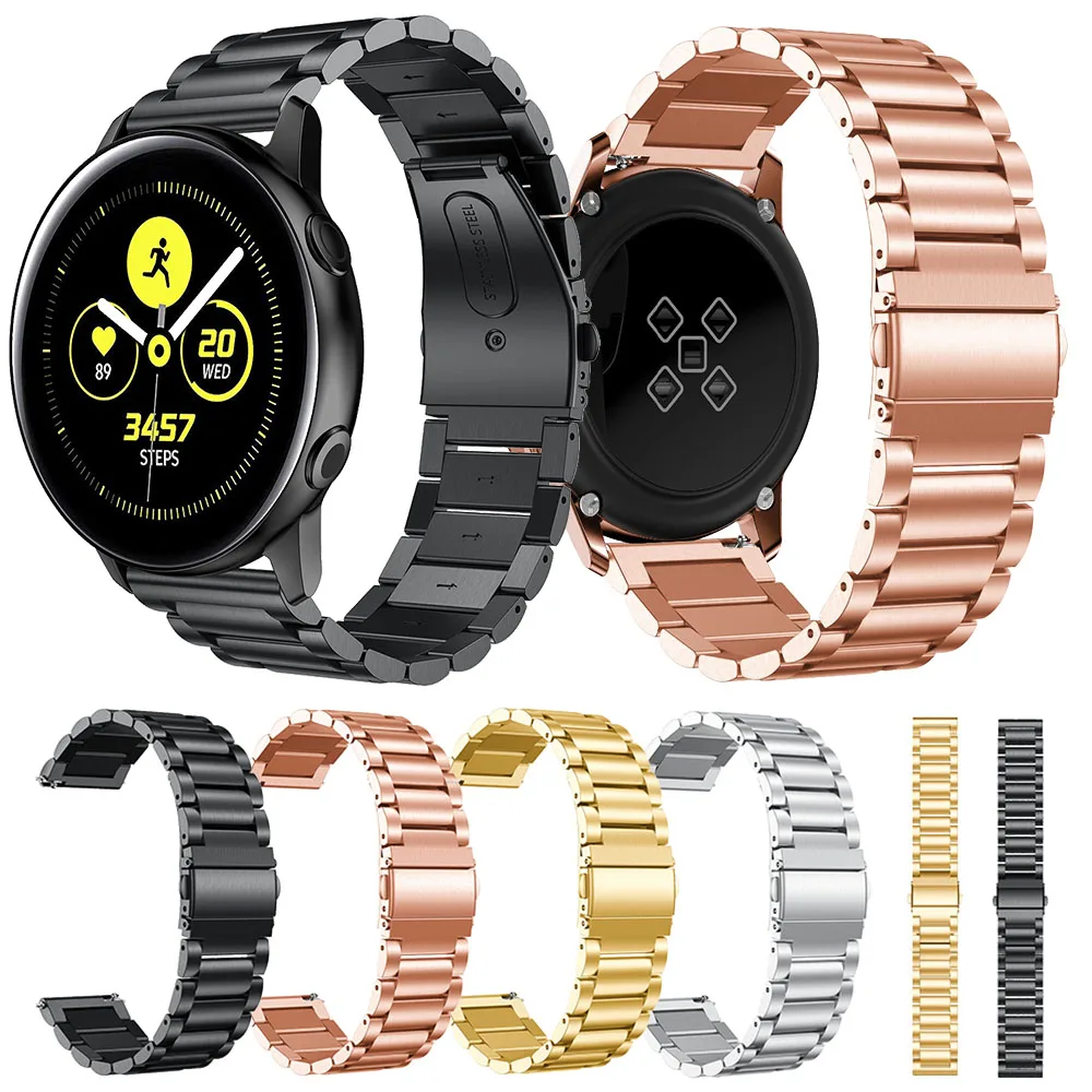 

20 мм браслет ремешок для Samsung Gear S2 классический браслет из нержавеющей стали для Samsung Galaxy Watch 42 мм/Galaxy Watch Active