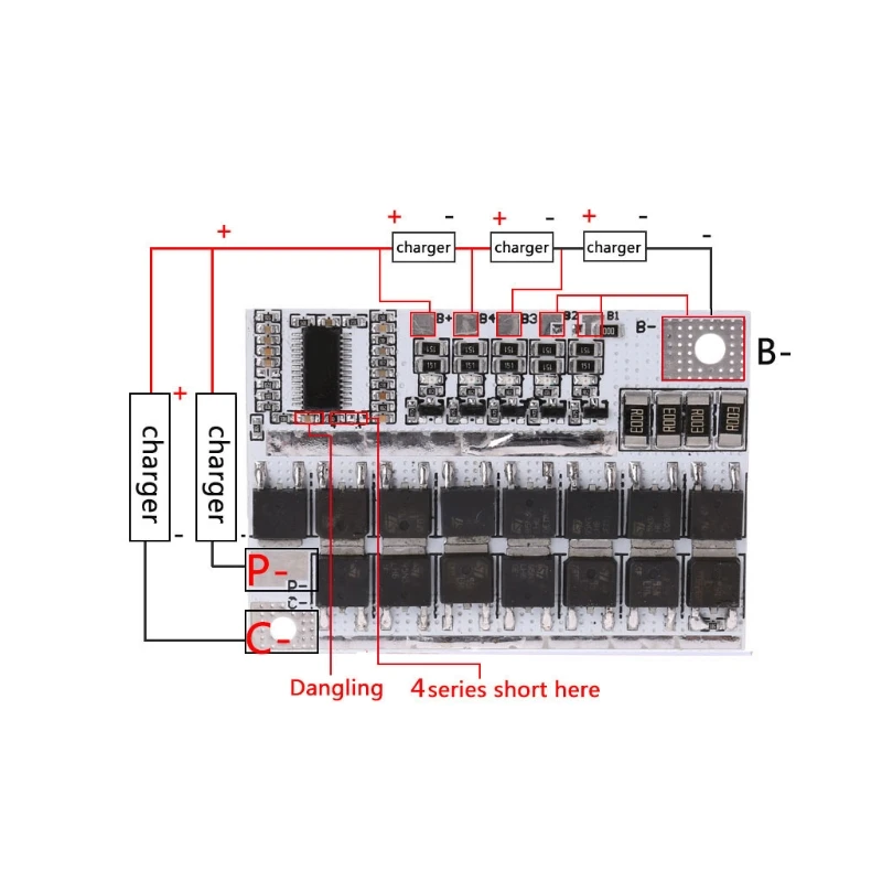 

12V 100A 4S BMS Li-ion LiFePO4 LiFe LMO Lithium Battery Protection Circuit Board Au08 19 Dropship