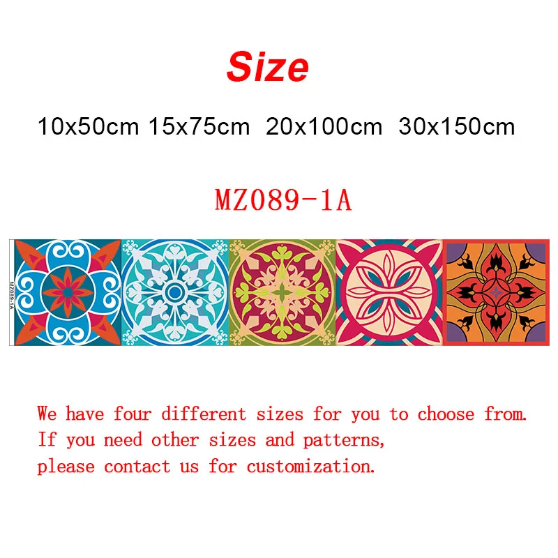 

Mandala Style Wall Tile Transfers Stickers for Kitchen Bathroom Floor Porch Wall Decor Self-adhesive Waterproof Vinyl Wallpaperr