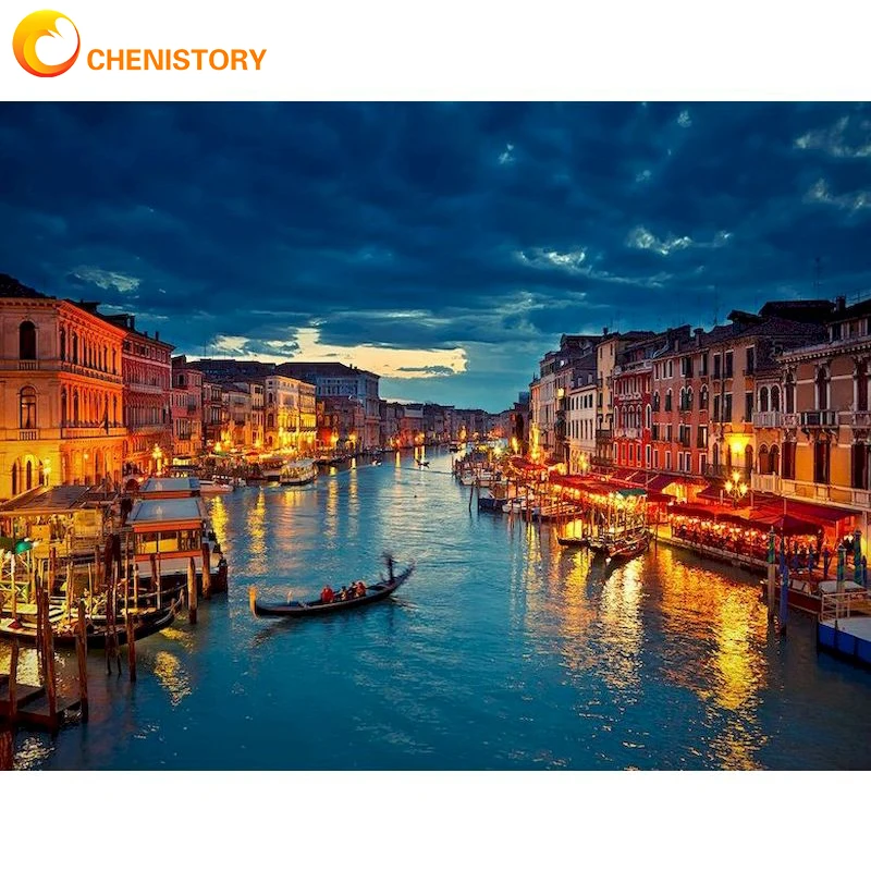 

CHENISTORY Venetian Landscape Full Drill Scenery DIY 5D Diamond Painting Rhinestone Kit Mosaic Art Cross Stitch Handmade Decor