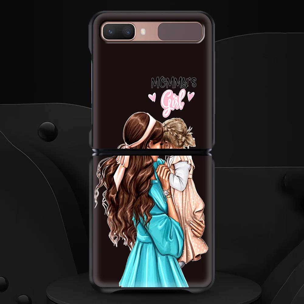 

Baby Mom Girl Luxury Hard Back Phone Case for Samsung Galaxy Z Flip Case Cover for Samsung Galaxy Z Flip Fundas Coque