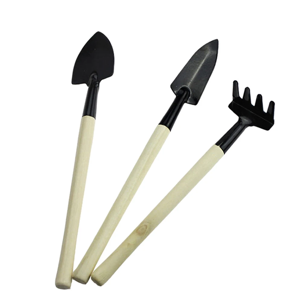 

3 Pcs Gardening Tools Set Shovel Rake Spade Hand Tools Cultivated for Garden F2