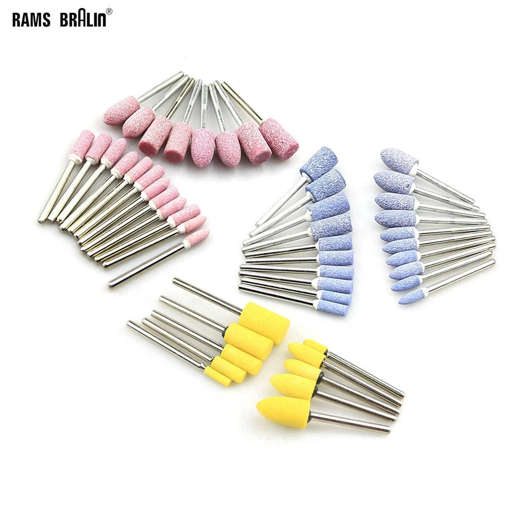 10 шт 3 мм вал монтируемый керамический шлифовальный камень головка|Абразивные