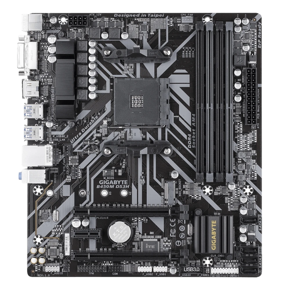 Материнская плата Gigabyte B450M DS3H | Компьютеры и офис