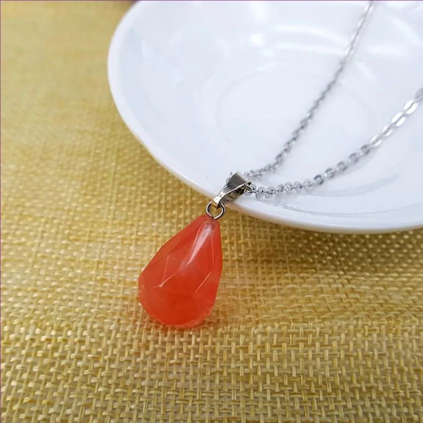 Посеребренная Подвеска в виде капли воды с изображением тигрового глаза, цепочка с цепочкой, зеленое ювелирное изделие из авантюрина