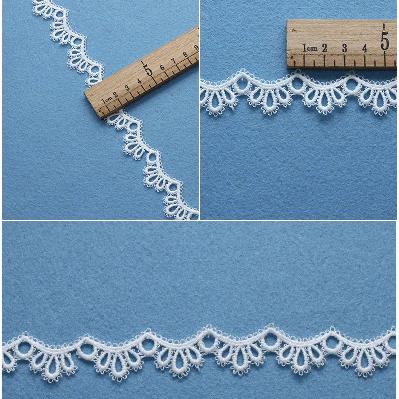 7 Yard/lot White Color Patchwork Cotton Crocheted Lace Ribbon Wedding Party Craft Apparel Sewing Fabric DIY dress Accessories |