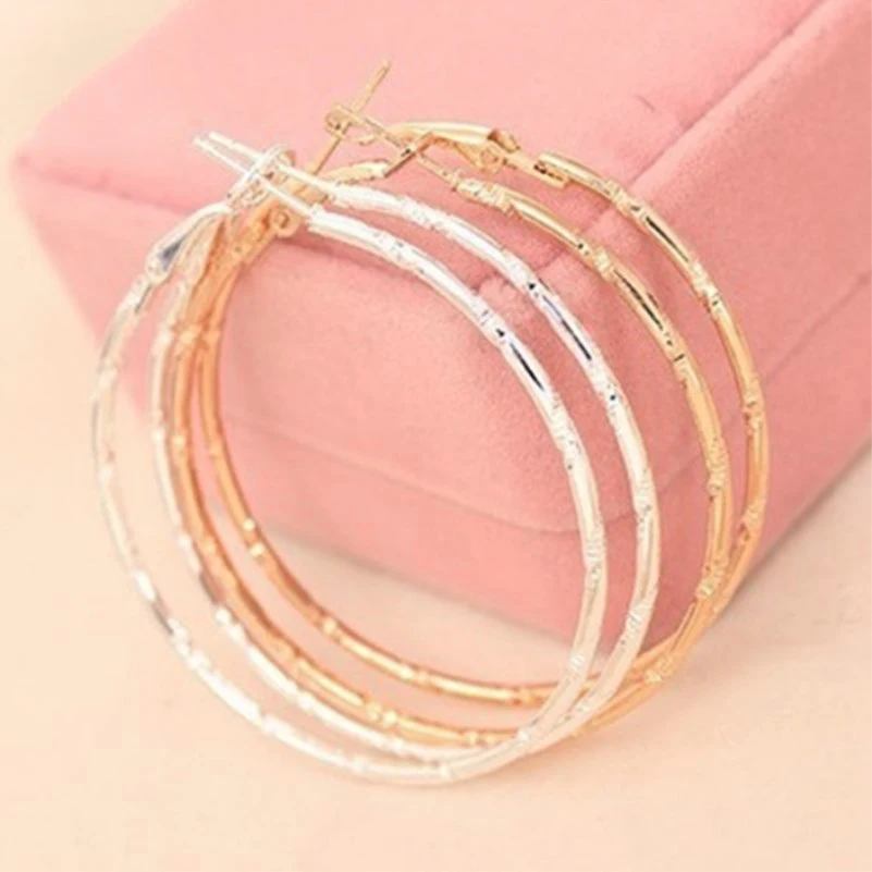 Золотые круглые серьги кольца в стиле стимпанк массивные маленькие большие