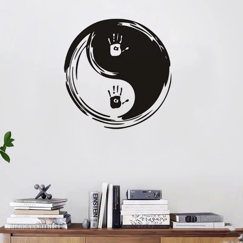

Creative Mandala Pattern Waterproof Morden Wall Stickers Chinese Tai Chi Wallpaper Self Adhesive Vinyl Mural For Home Decoration