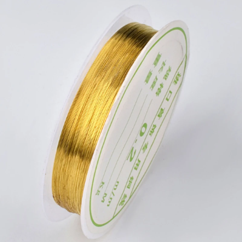 Новое поступление Золотая и серебряная проволочная нить гранулы для маникюра