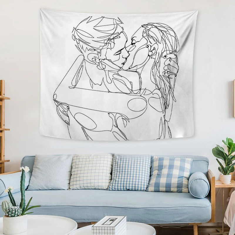 

15 Styles Tapestry Creative Wall Hanging Nordic Draw Wall Tapestry Abstract Carpet Deco Chambre Fille Boho Decor Wall Tapestries