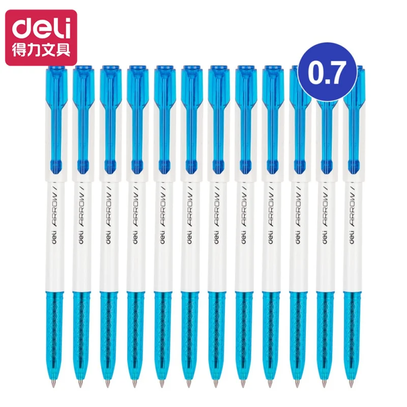 

Deli 12pcs/box 0.7mm Ball Point Pen Office Sign Exam Business Pen Smooth Writing Ballpoint Students Stationary