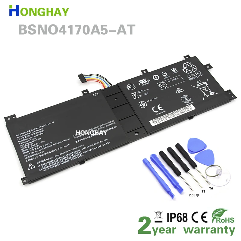 HONGHAY BSNO4170A5-AT ноутбук планшет батарея для Lenovo Miix 510-12ISK 520-12IKB BSNO4170A5-LH 525-12IKB LH5B10L67278 |