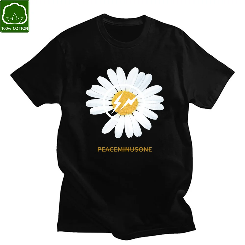 G dragon-Camiseta de algodón de manga corta Unisex, camisa de crisantemo daisy, Vintage, informal, de los 90, 2021