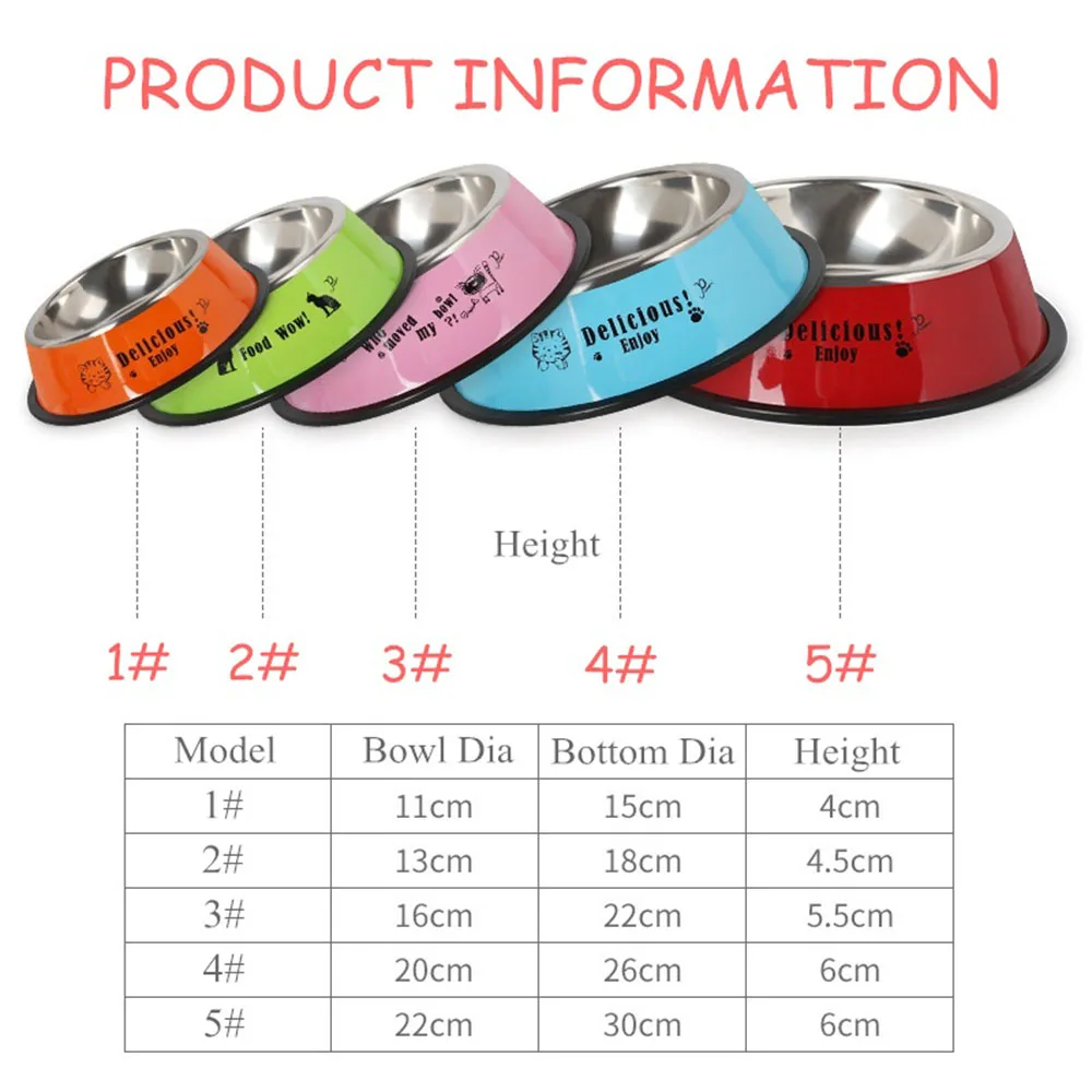 1 шт. Высококачественная миска для питомцев из нержавеющей стали нескользящая