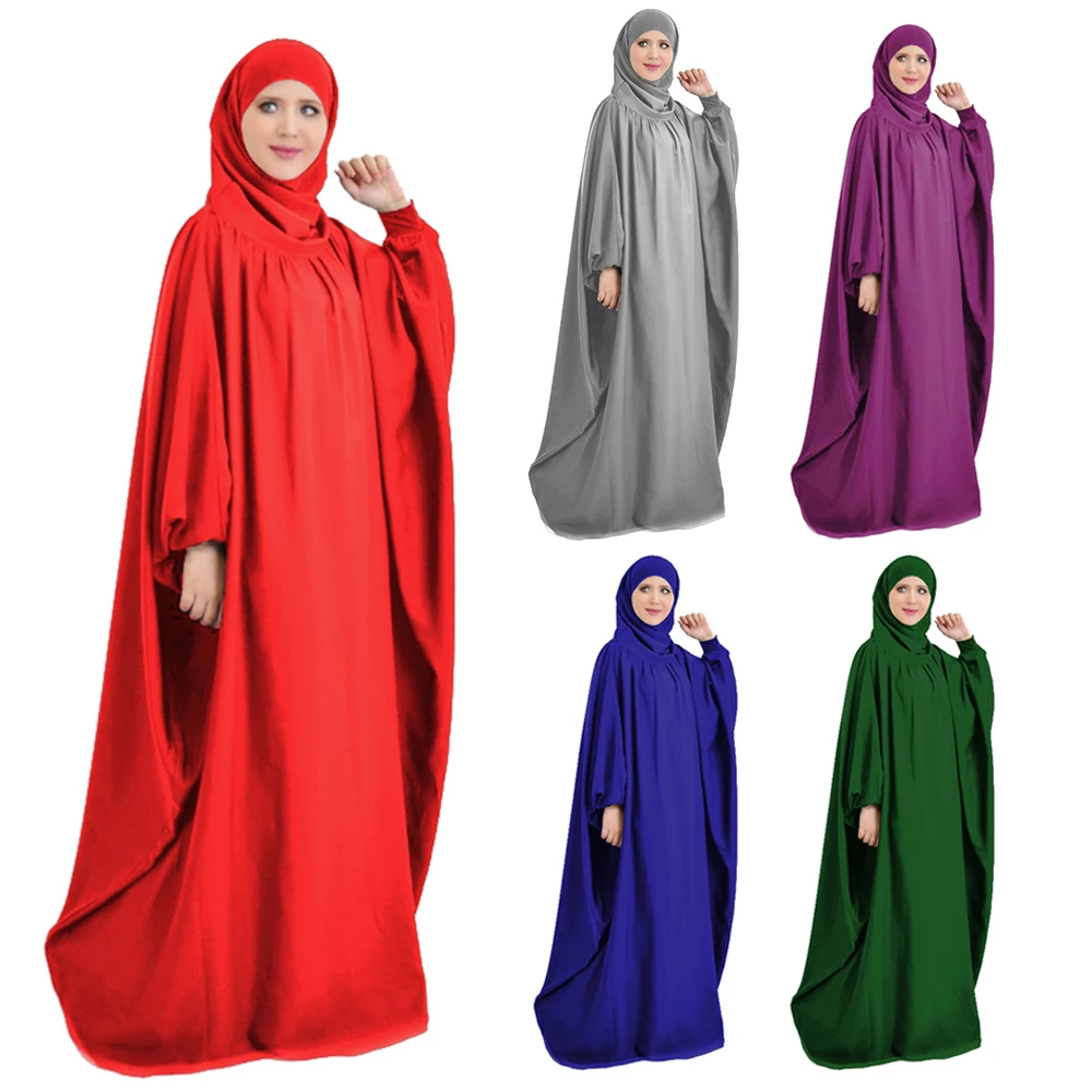 Мусульманское женское длинное платье с капюшоном Khimar мусульманская одежда для