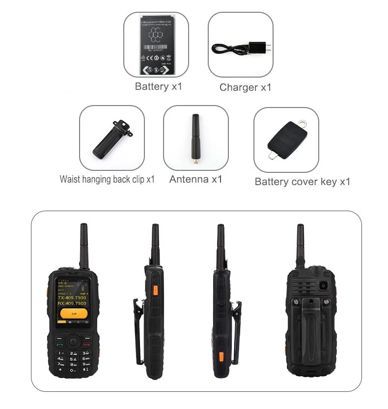 3g Wcdma Защищенный телефон Android с UHF 2W домофон PTT