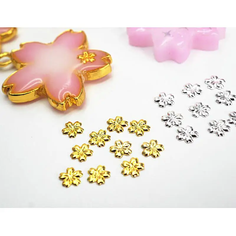 100 шт. мини золотые заклепки Сакура Смола Заполнения DIY УФ ювелирные изделия