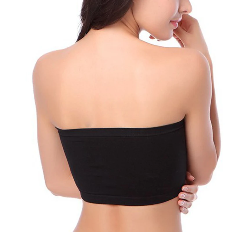 Мягкие бюстгальтеры без бретелей для женщин большие размеры двухслойные