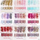 Блестки для нейл-арта, 4 коробкинабор, блестки для нейл-арта русалки, Типсы для самостоятельного блестящие пайетки, изящные пигментные хлопья, гелевые украшения для ногтей