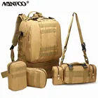 Уличный рюкзак унисекс 55L 4 в 1 с системой Молле, военный тактический камуфляжный рюкзак для кемпинга, охоты, скалолазания, водонепроницаемая Съемная сумка