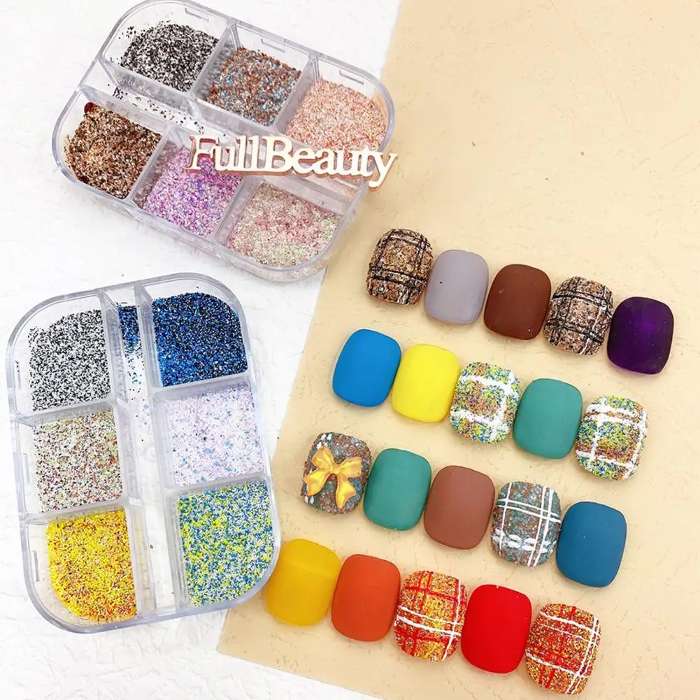

5g Nail Pigment Powder Boxed Natural Extract Grain Effect for Manicure Nail Solid Powder Nail Art Powder