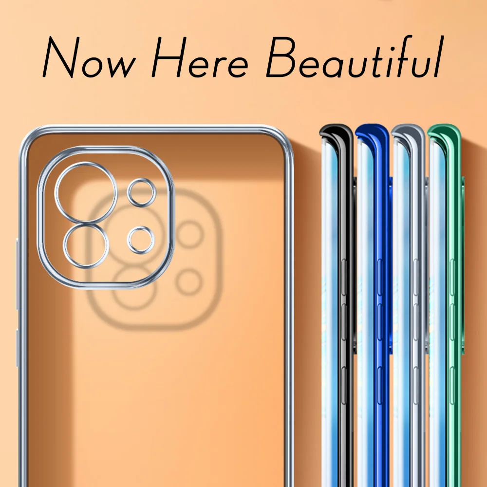

Luxury Fashion Phone Case for Xiaomi Mi 11 Lite NE Pro Ultra Thin Soft Clear Plating Girl Back Cover Housing Mi11 11i 11X 11Lite