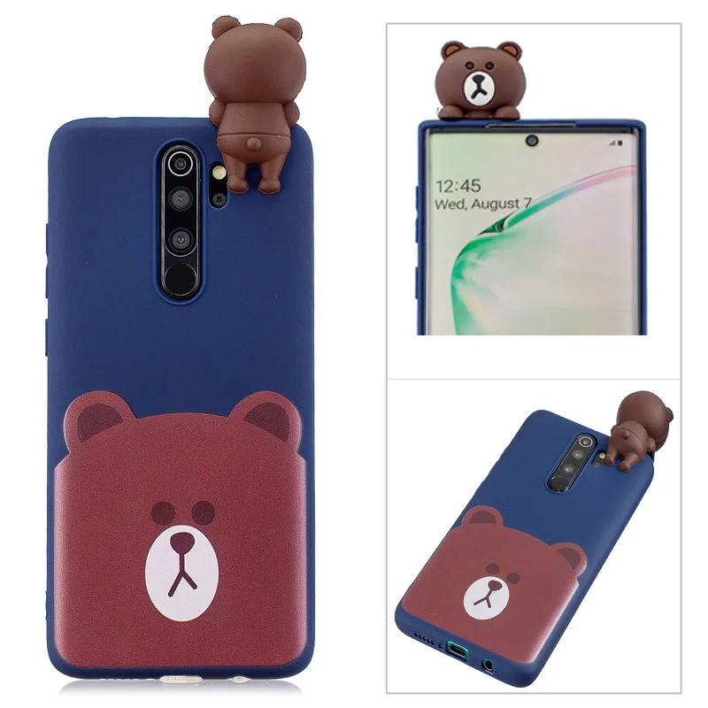 Для samsung Note 8 9 10 pro 3D милый Pandan коричневый Медведь Мягкий чехол для телефона galaxy S6 S7