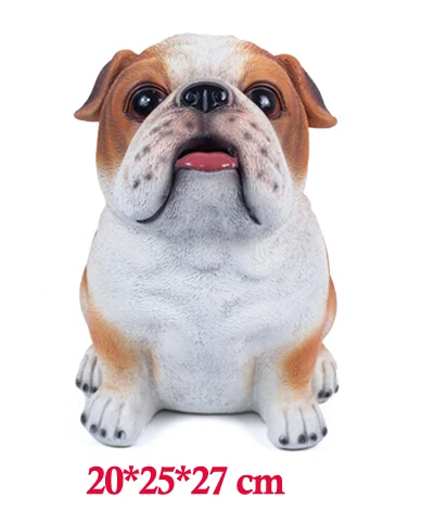 as picture showes Копилка Мопс Собака домашняя Смола ремесло Pulldog копилка Хаски копилка - Цвет: as picture showes