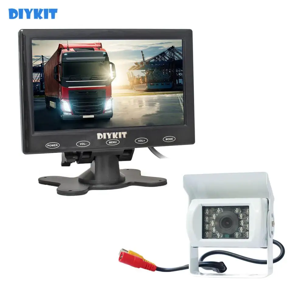 Автомобильный сенсорный монитор DIYKIT провод 7 дюймов + ИК камера заднего вида CCD
