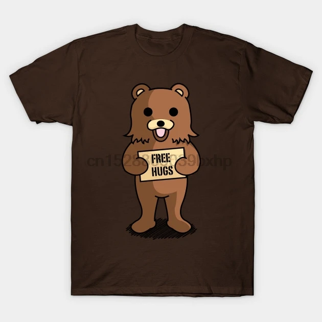 Мужская футболка, свободные объятия, Pedobear, футболка wo, Мужская футболка, футболки, Топ