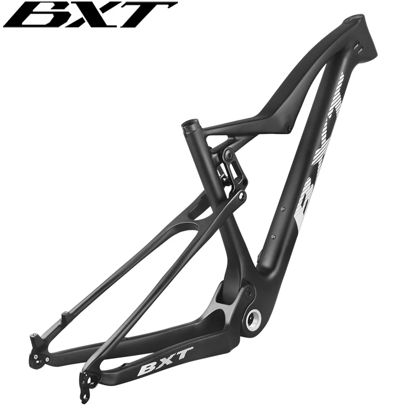 Full Carbon Suspension Mountain Bike Frame 29er Rear Shock Travel 100mm XC Carbon MTB Full Suspension Bicycle Frame 29er Boost images - 6