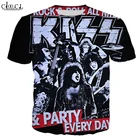 HX новейшие футболки рок-группы KISS для мужчин и женщин с коротким рукавом 3D принт Звездный певец летняя футболка в стиле Харадзюку Прямая поставка
