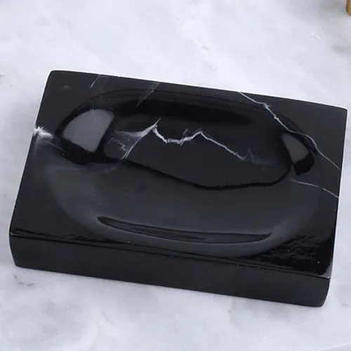 Marbled-Black JINSERTA мраморная мыльница из смолы, мыльница для ванной комнаты, креативная многофункциональная тарелка для хранения, уникальная коробка для дома, отеля - Цвет: Marbled-Black
