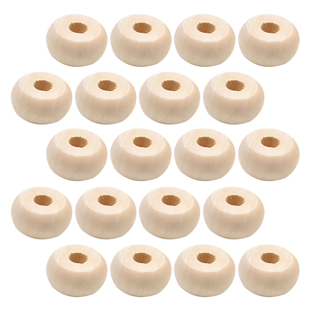 

30Pcs Multi-purpose DIY Wood Beads Decorative Beads DIY Wooden Bead Adorns