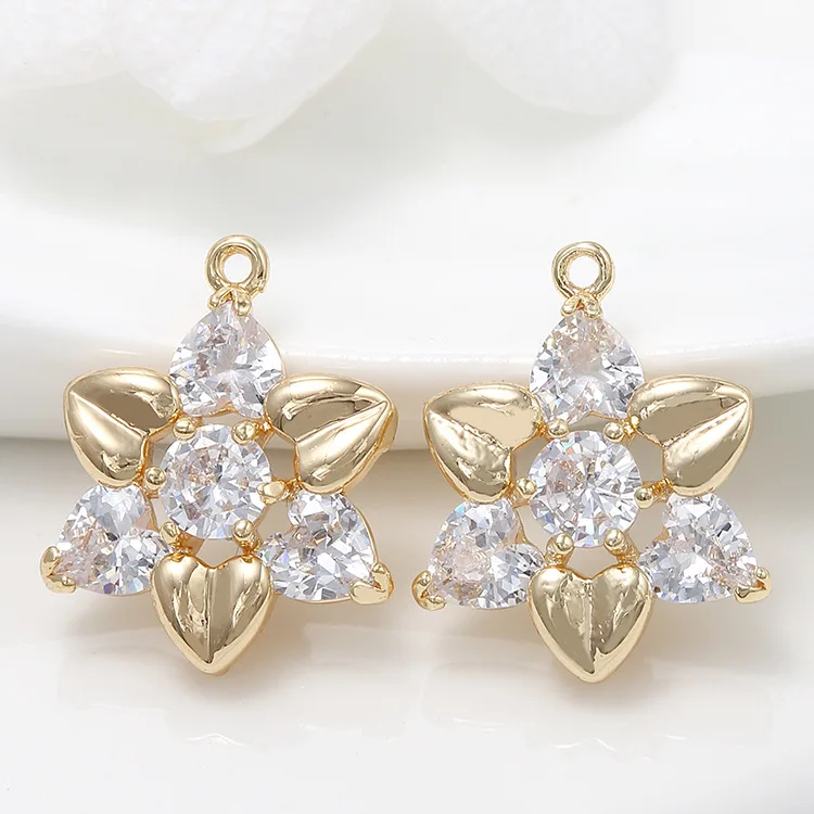 

Подвески-шармы для ювелирных изделий, латунь, 14 к, 12 х16 мм, 2 шт.